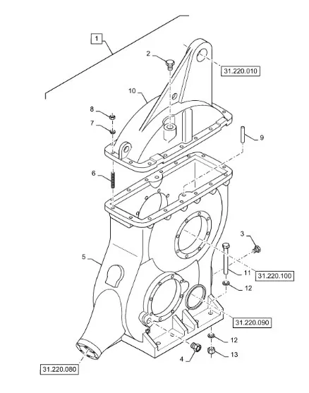 47560768 - Коробка приводная шестерёнчатая